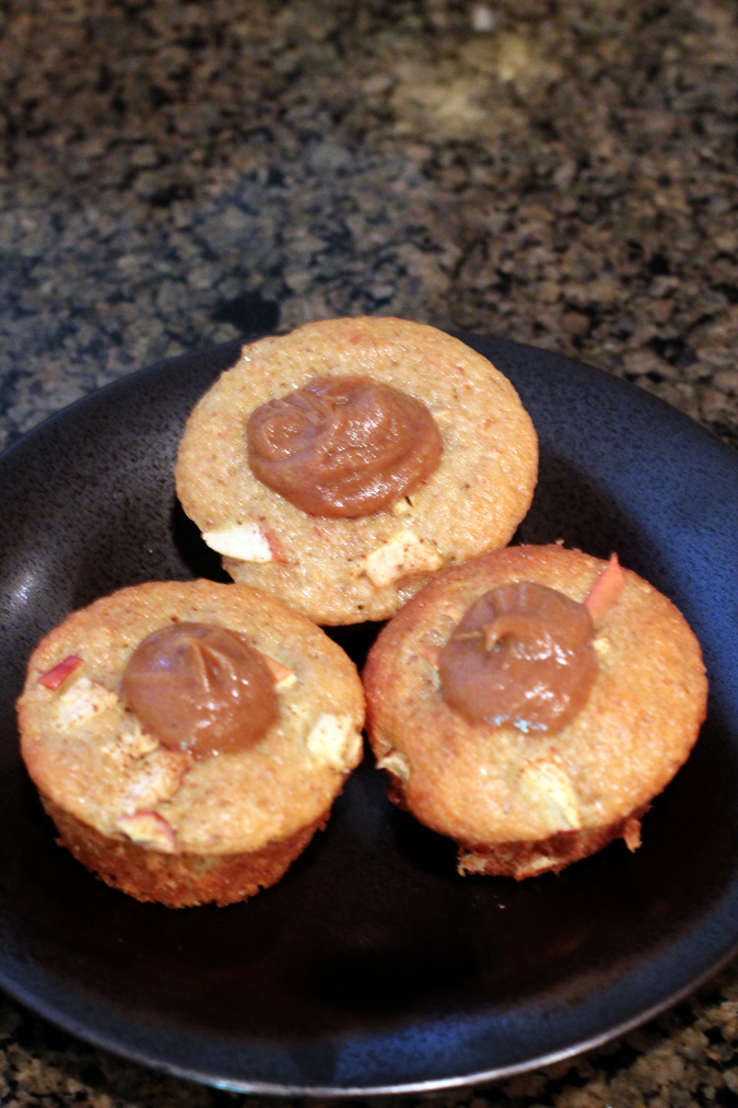 Apple Caramel Protein Muffins
