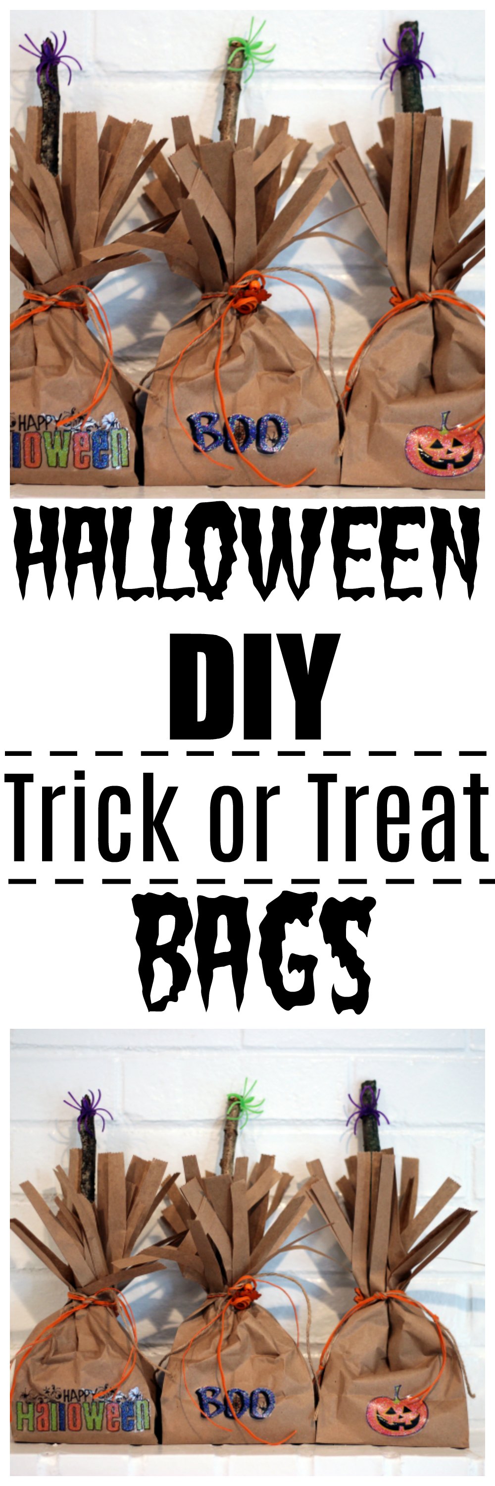 simple craft halloween DIY trick or treat bags