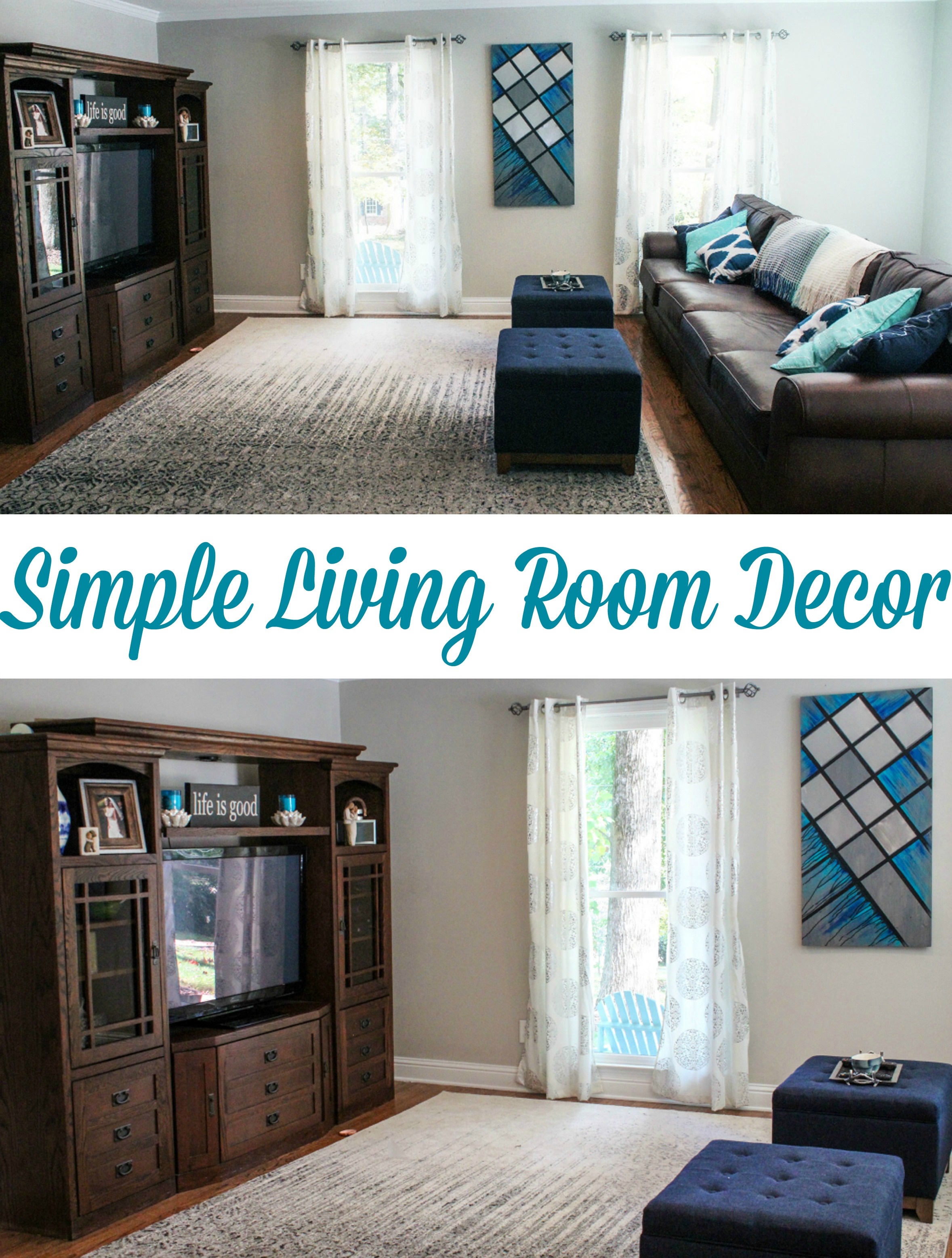 Simple Living Room Decor | Happily Hughes