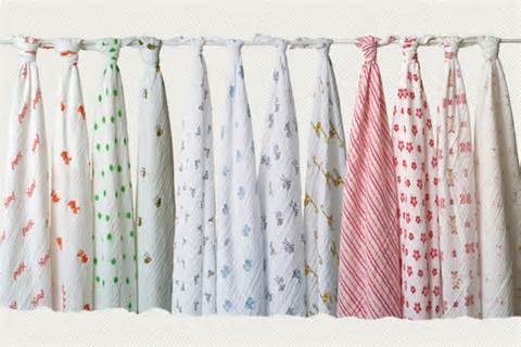 Aden and Anais Swaddles for Girls