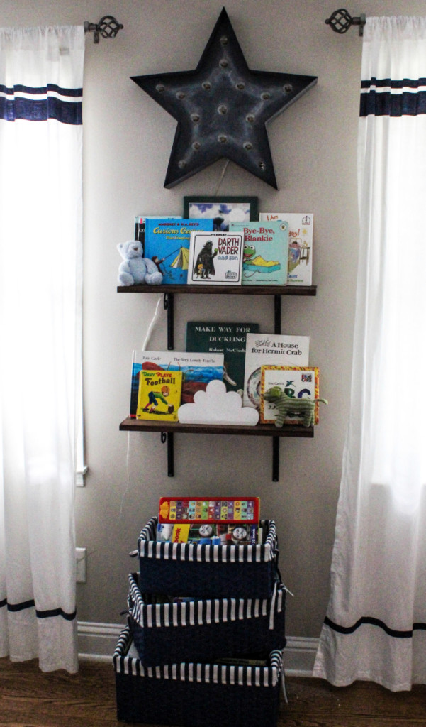 Toddler Boy Room Design Space Theme Book Shelves