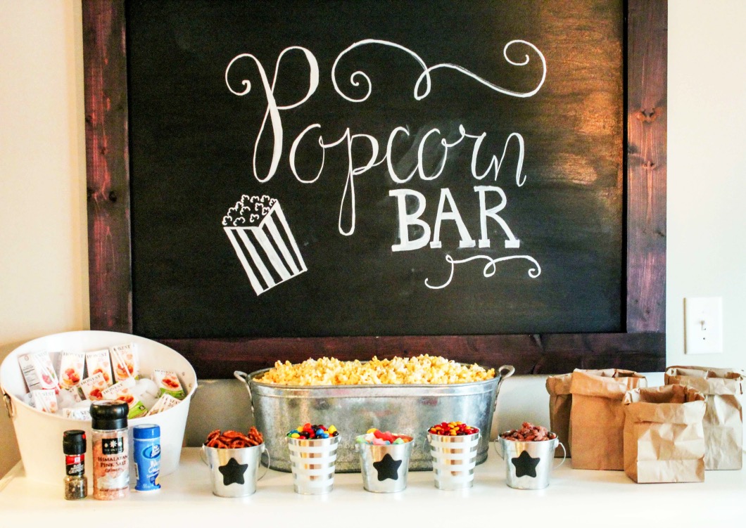 The Ultimate Popcorn Bar by lifestyle blogger Jessica of Happily Hughes