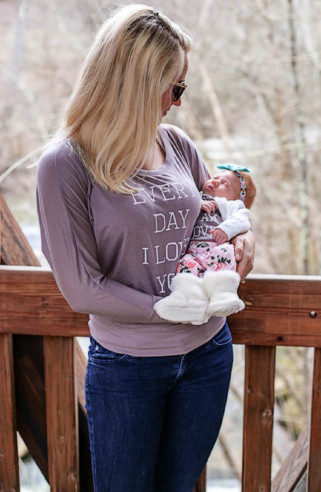 Mom and Daughter Matching Shirts by Atlanta mommy blogger Jessica of Happily Hughes