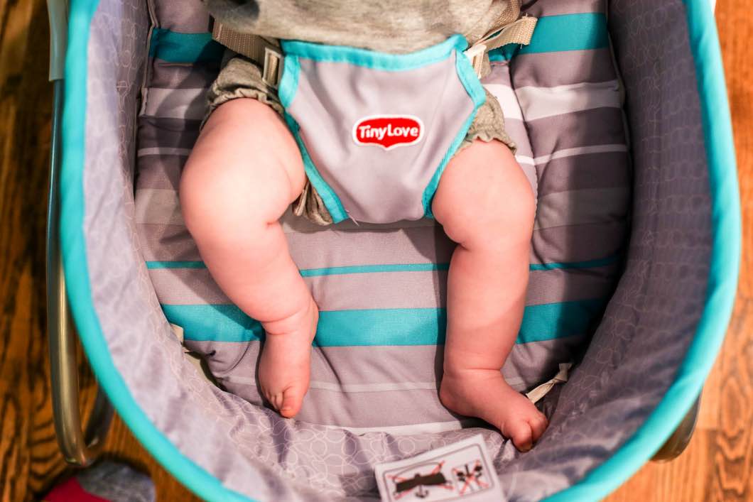 Tiny Love Rocker Napper Review & Henley's 4 Month by Atlanta mommy blogger Jessica of Happily Hughes