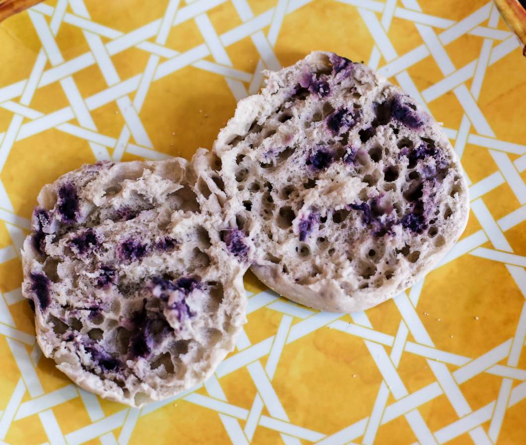 Blueberry Protein Breakfast English Muffins
