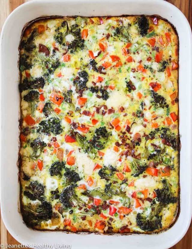 Roasted Broccoli and Red Bell Pepper Casserole