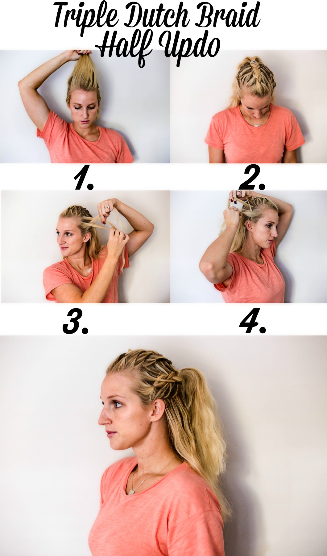 dutch braid step by step