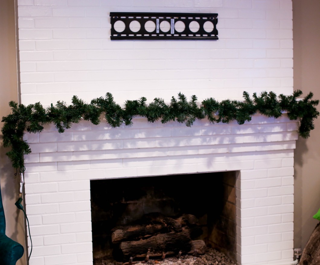 Christmas Mantle Decorating Ideas - Tutorial by Atlanta style blogger Happily Hughes