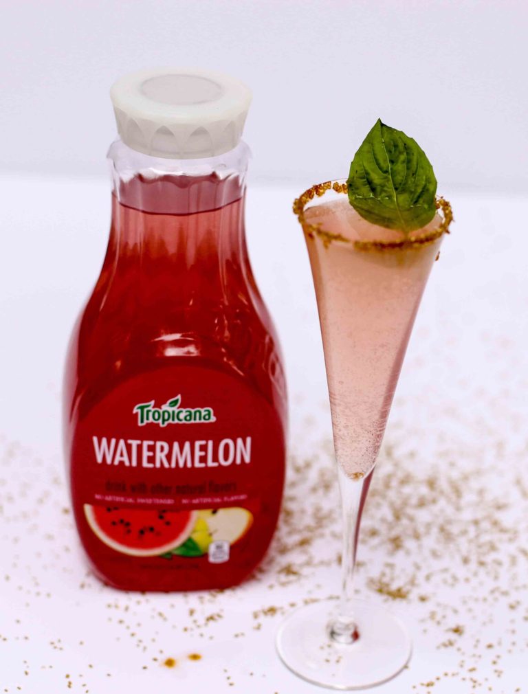 Holiday Beverages: Watermelon Basil Sparklers