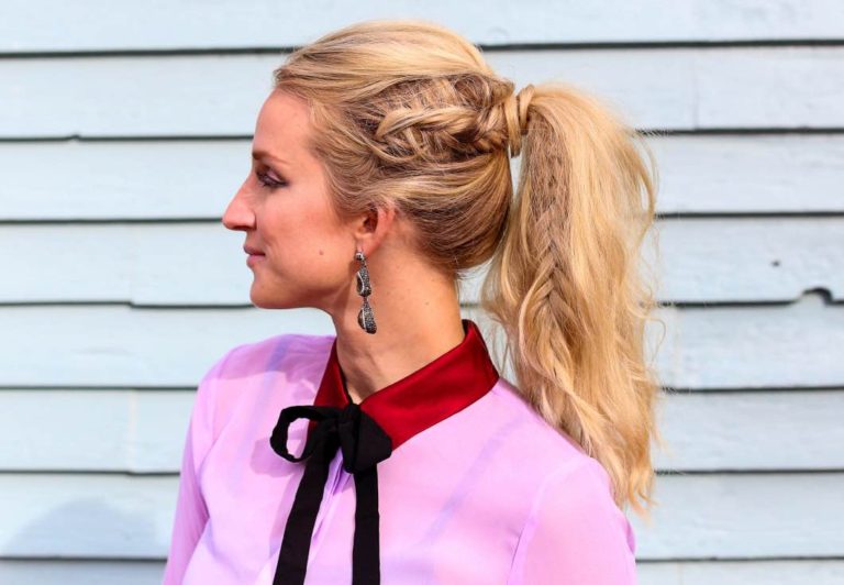 Fishtail Braided Ponytail with Head & Shoulders