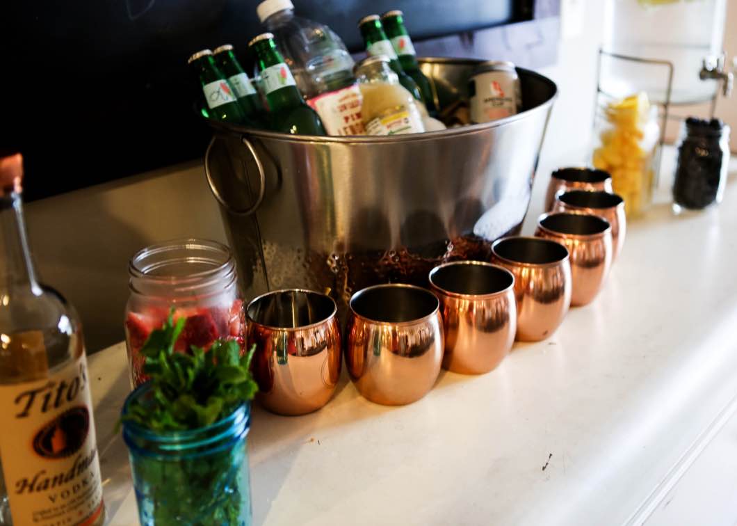 Moscow Mule Bar Copper Cups