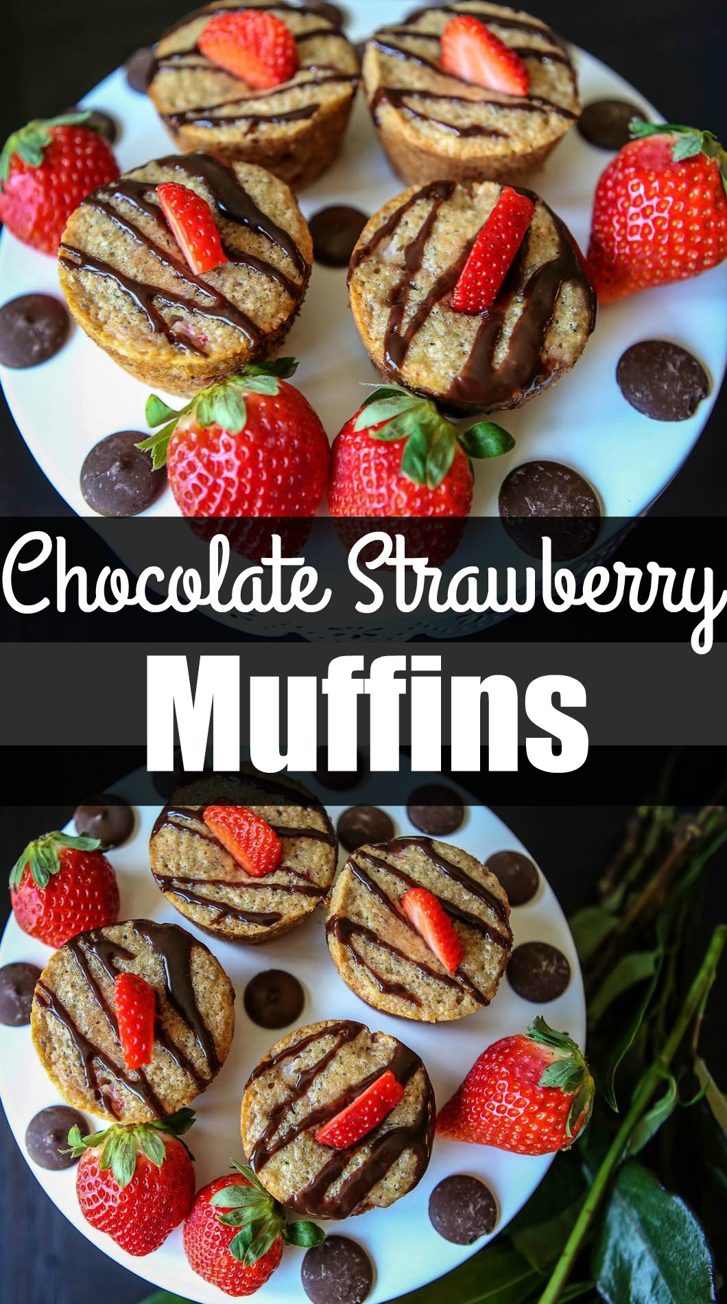 Chocolate Strawberry Muffins healthy muffins