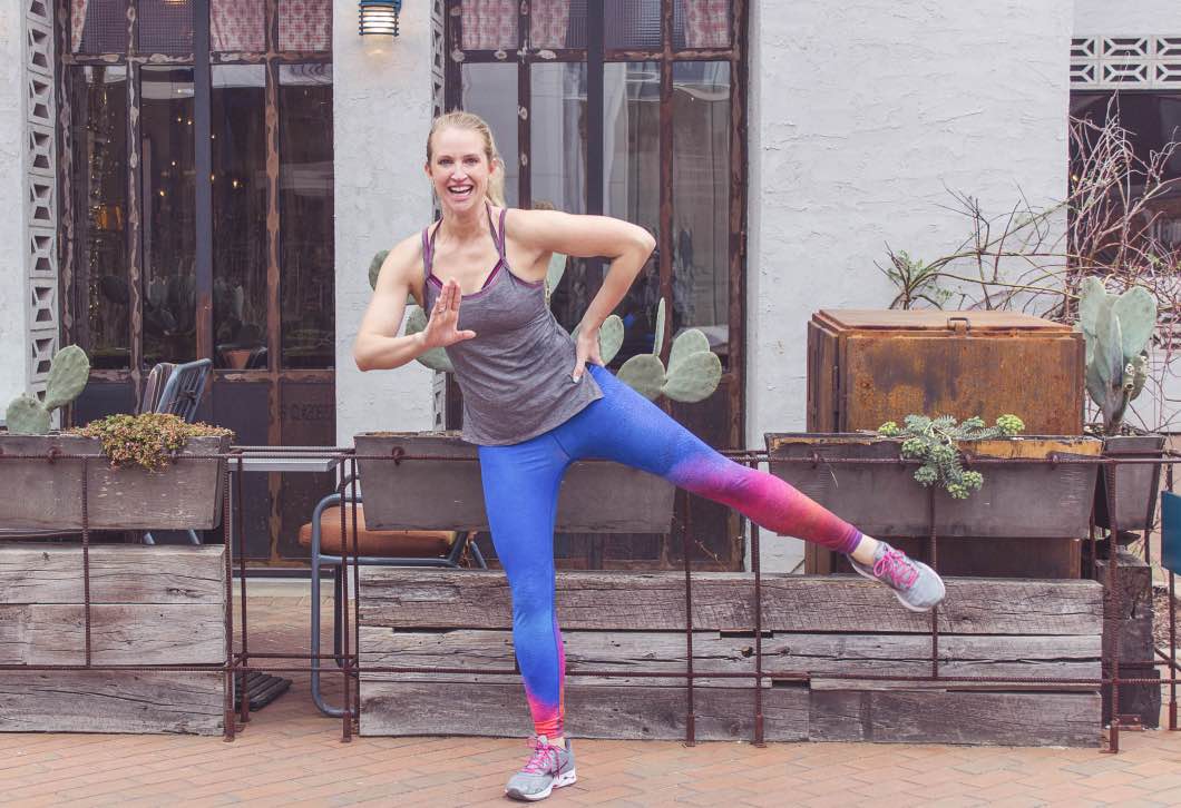 Booty Workout At Home with Athleta by Atlanta fitness blogger Jessica from Happily Hughes