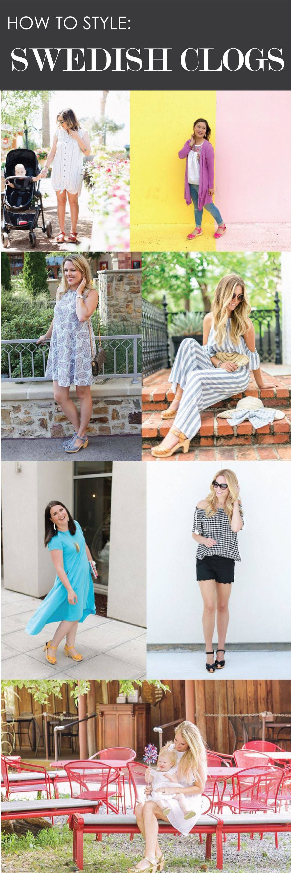 7 Ways to Style Swedish Clogs by Atlanta blogger Jessica of Happily Hughes