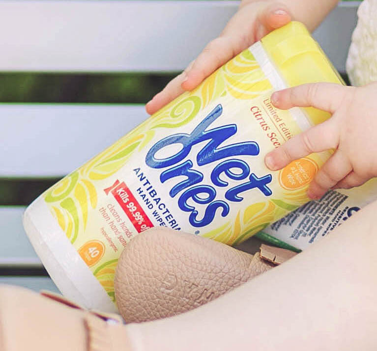 Traveling with Kids and Wet Ones® Hand Wipes by Atlanta blogger Jessica of Happily Hughes 