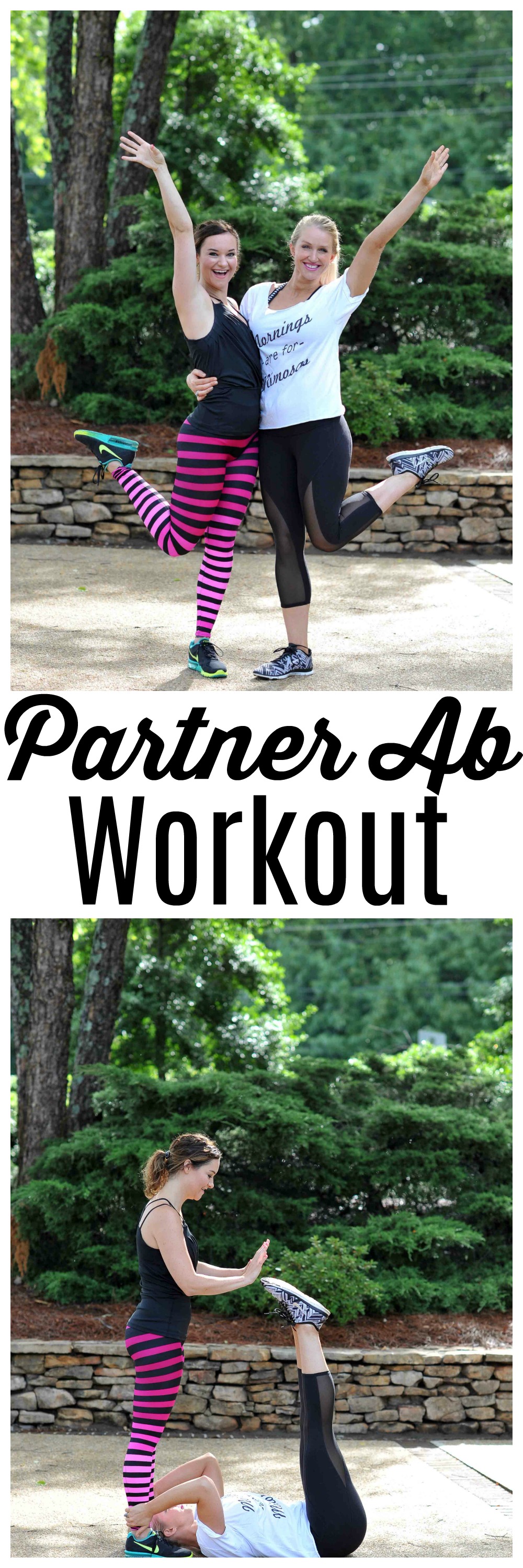 Partner Ab Workouts with Premier Protein by fitness blogger Jessica of Happily Hughes