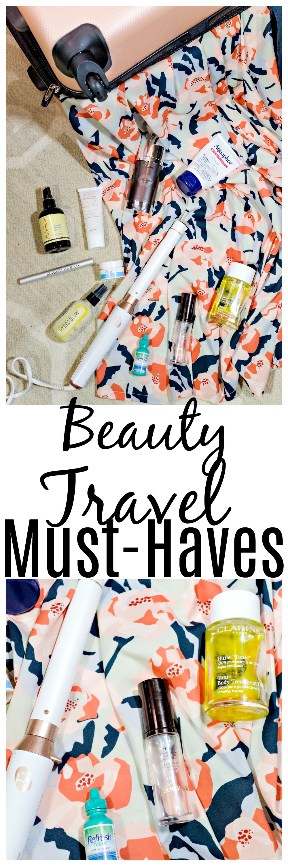 My 9 Beauty Travel Must Haves by Atlanta blogger Jessica of Happily Hughes
