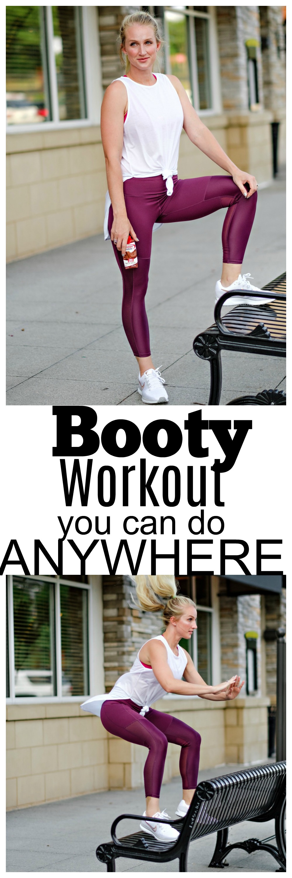 booty workout you can do anywhere - Butt Workout You Can Do Anywhere by Atlanta fitness blogger Happily Hughes