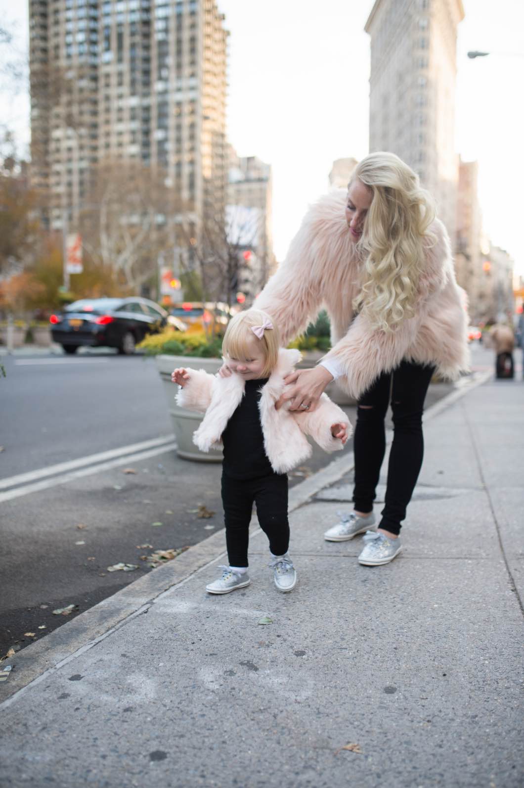Mother Daughter Matching Winter Outfits by Atlanta fashion blogger Happily Hughes