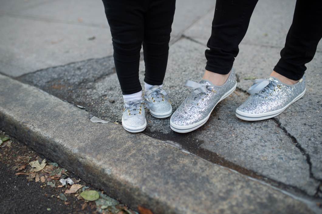 mom and daughter matching sneakers