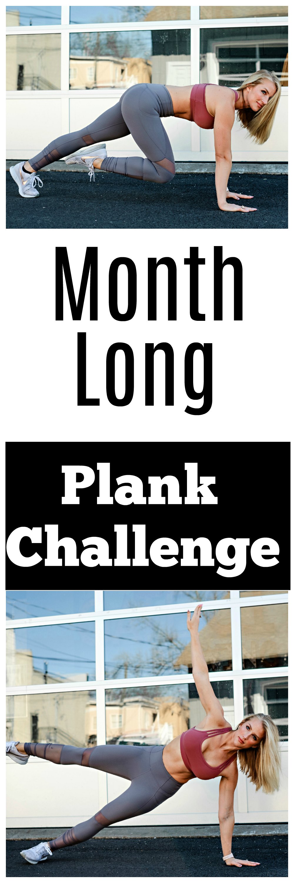 Plank Challenge by popular Atlanta fitness blogger Happily Hughes