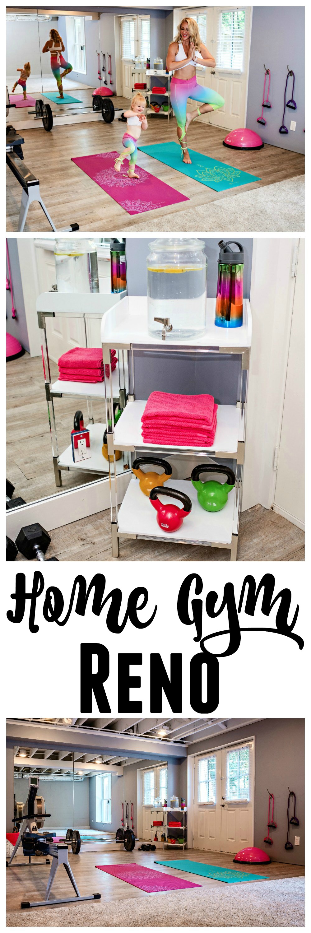 Home Gym Ideas and Renovation featured by popular Atlanta fitness blogger Happily Hughes