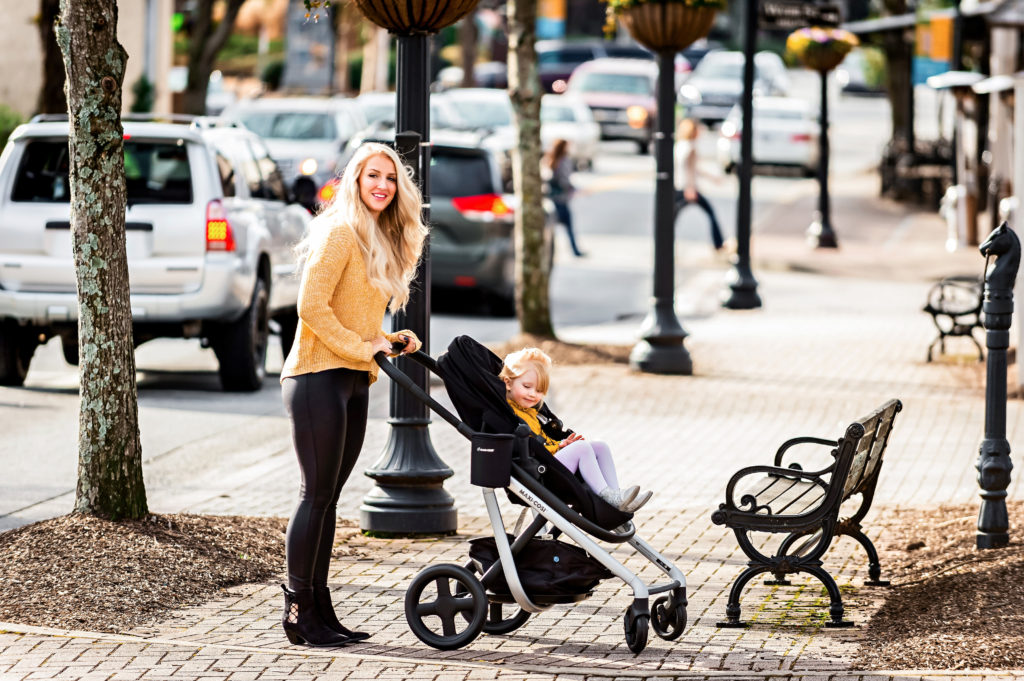 Looking for the best stroller? Popular Atlanta Blogger Happily Hughes is sharing why you need to grab a Maxi-Cosi Lila Stroller ASAP!